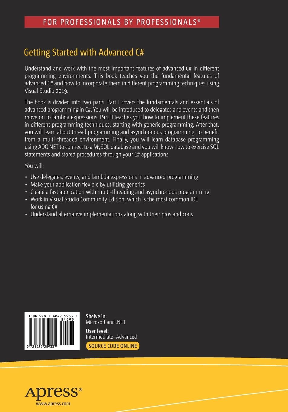 Rückseitencover Getting Started with Advanced C