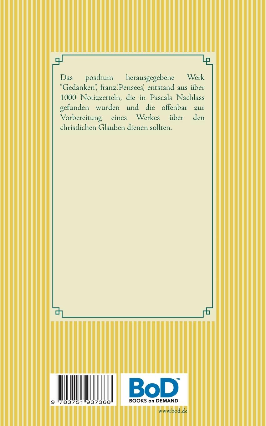 Rückseitencover Gedanken