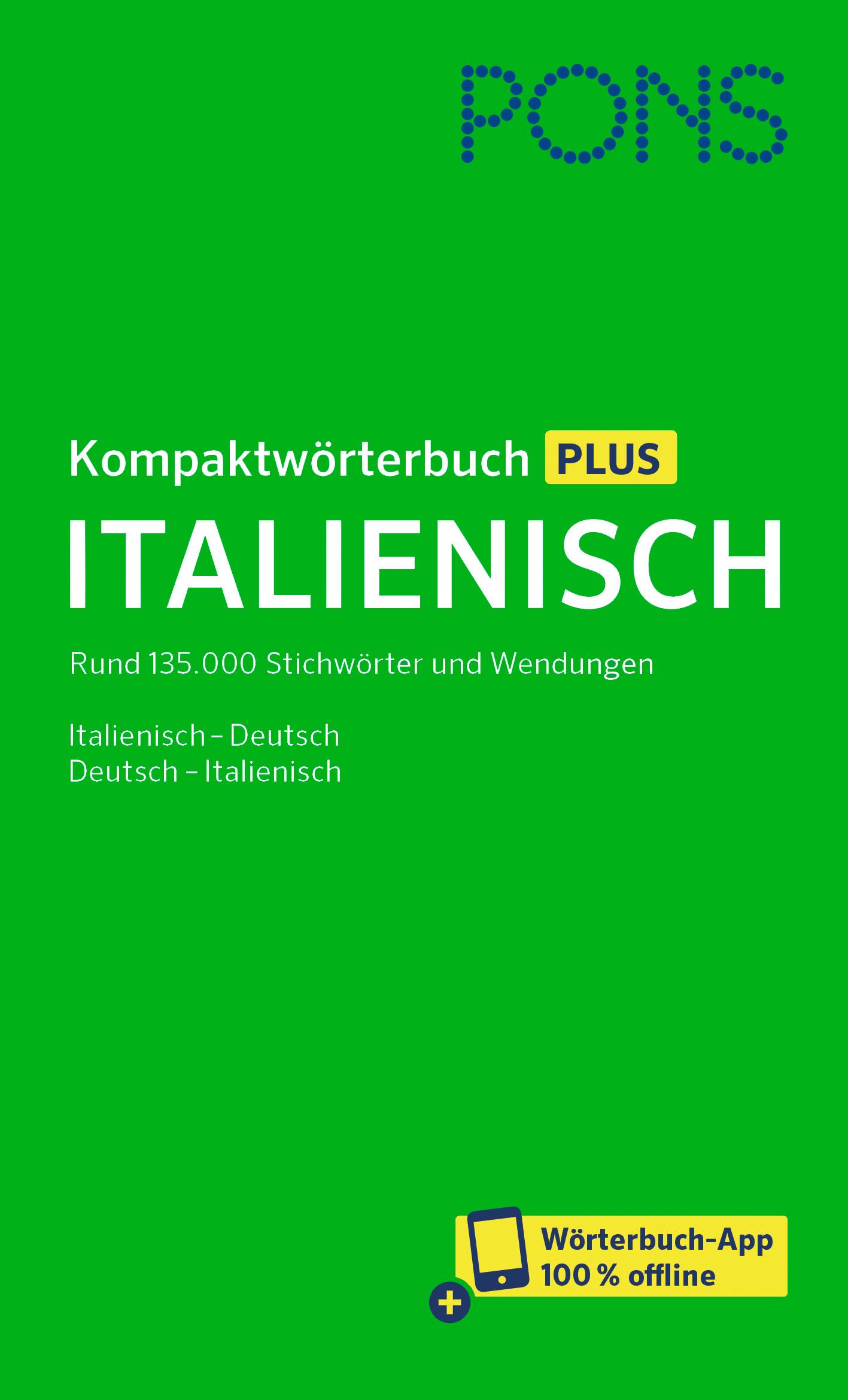 Vorderes Coverbild PONS Kompaktwörterbuch Plus Italienisch