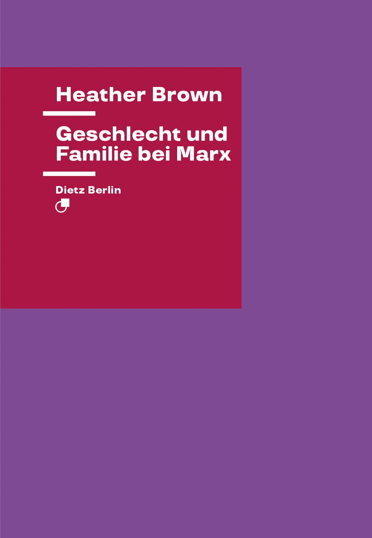Vorderes Coverbild Geschlecht und Familie bei Marx