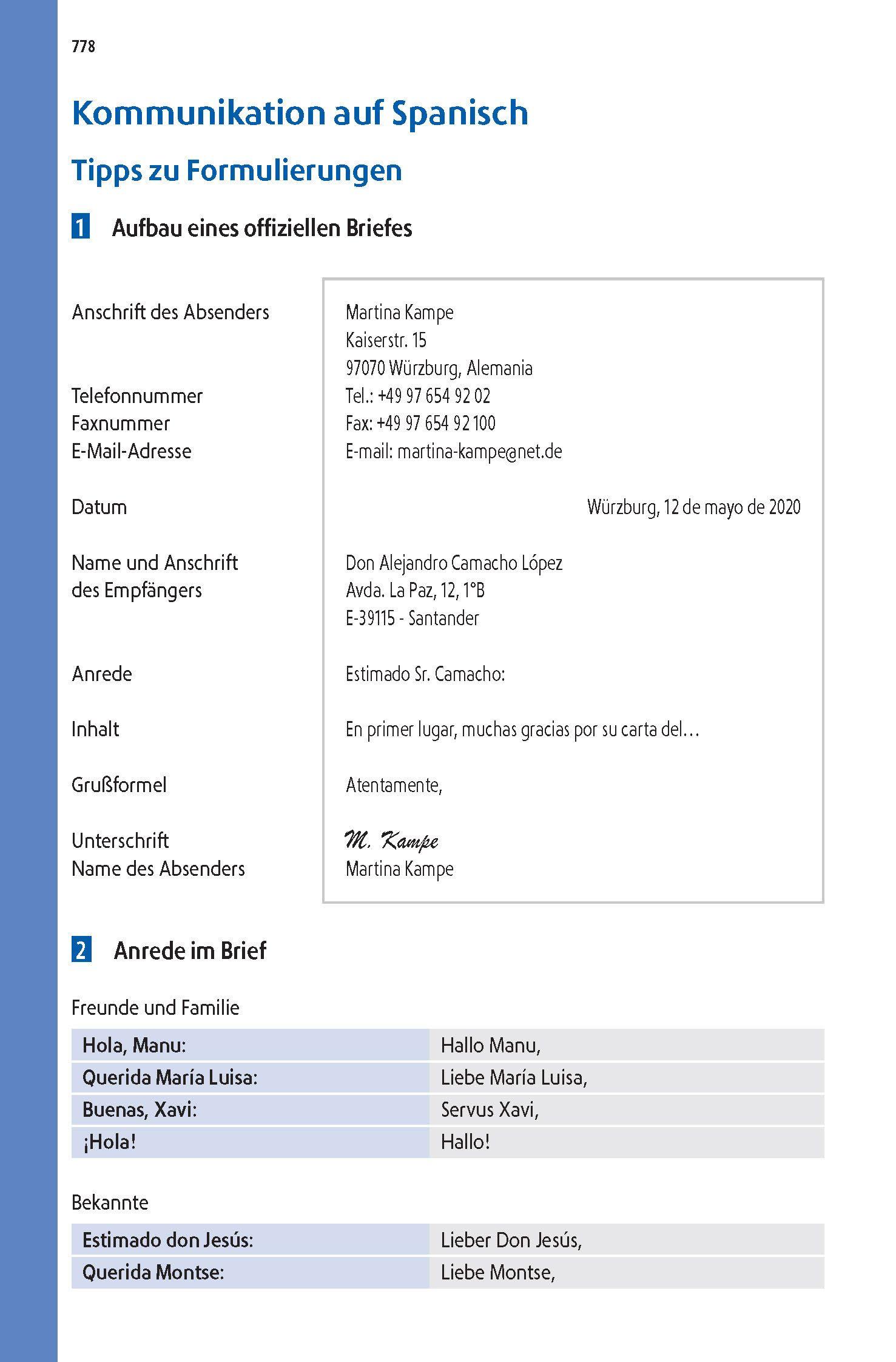 Beispielinhalt (Bild) Langenscheidt Großes Schulwörterbuch Plus Spanisch