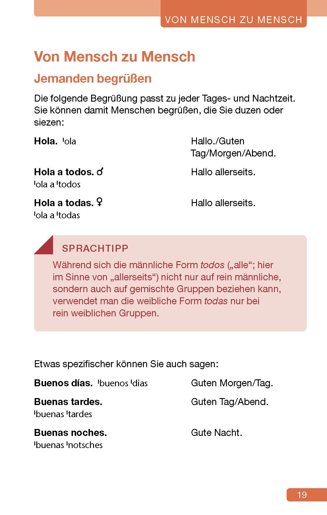 Beispielinhalt (Bild) Langenscheidt Schnell mitreden auf Spanisch