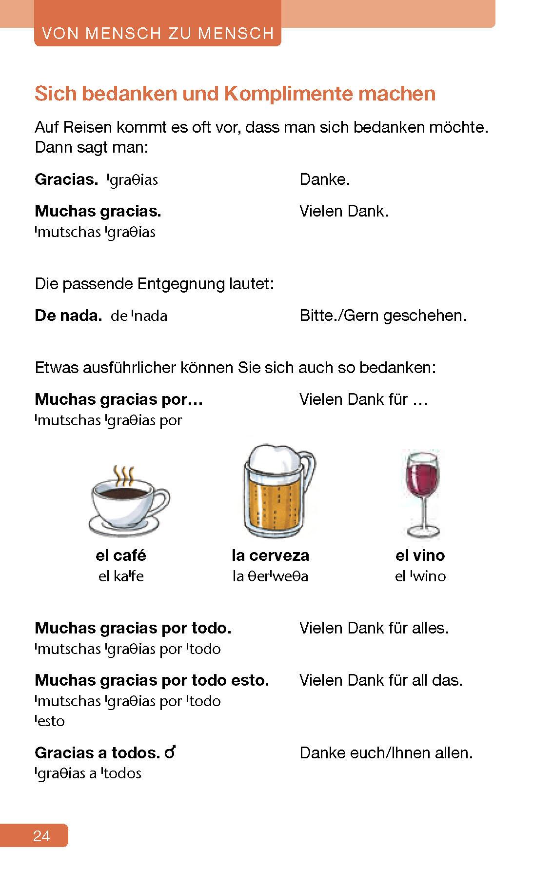 Beispielinhalt (Bild) Langenscheidt Schnell mitreden auf Spanisch