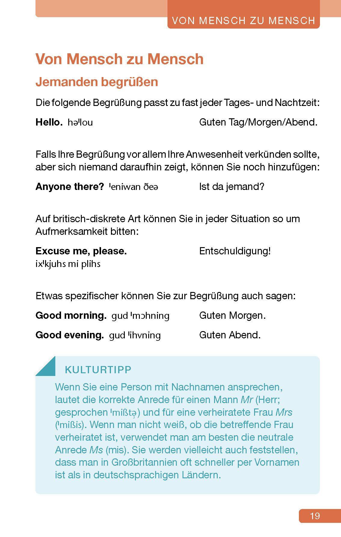 Beispielinhalt (Bild) Langenscheidt Schnell mitreden auf Englisch