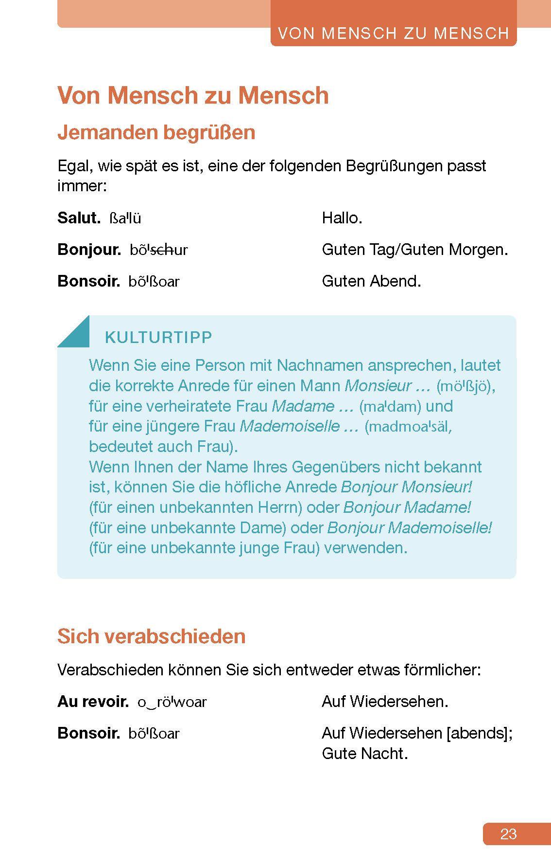 Beispielinhalt (Bild) Langenscheidt Schnell mitreden auf Französisch