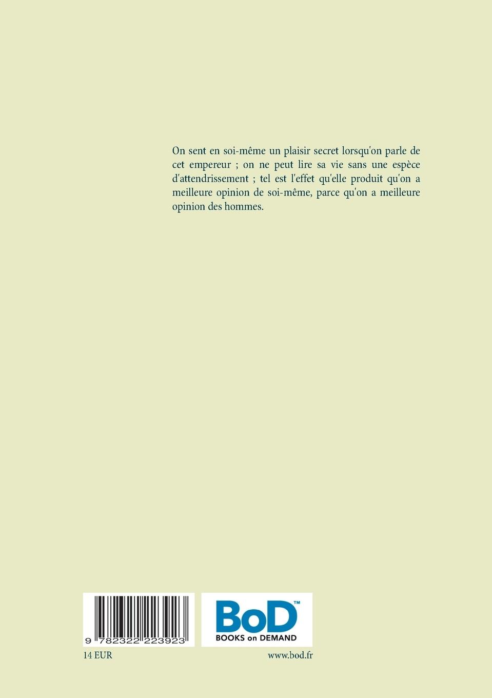 Rückseitencover Pensées pour moi-même