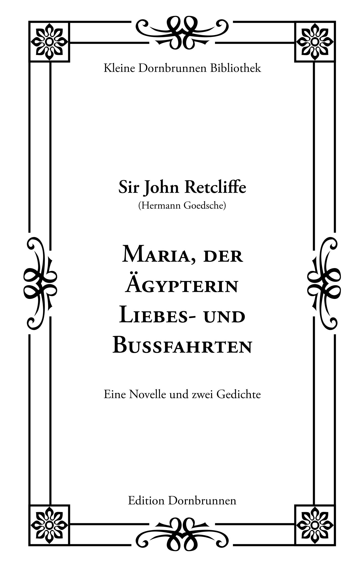 Vorderes Coverbild Maria, der Ägypterin Liebes- und Bußfahrten