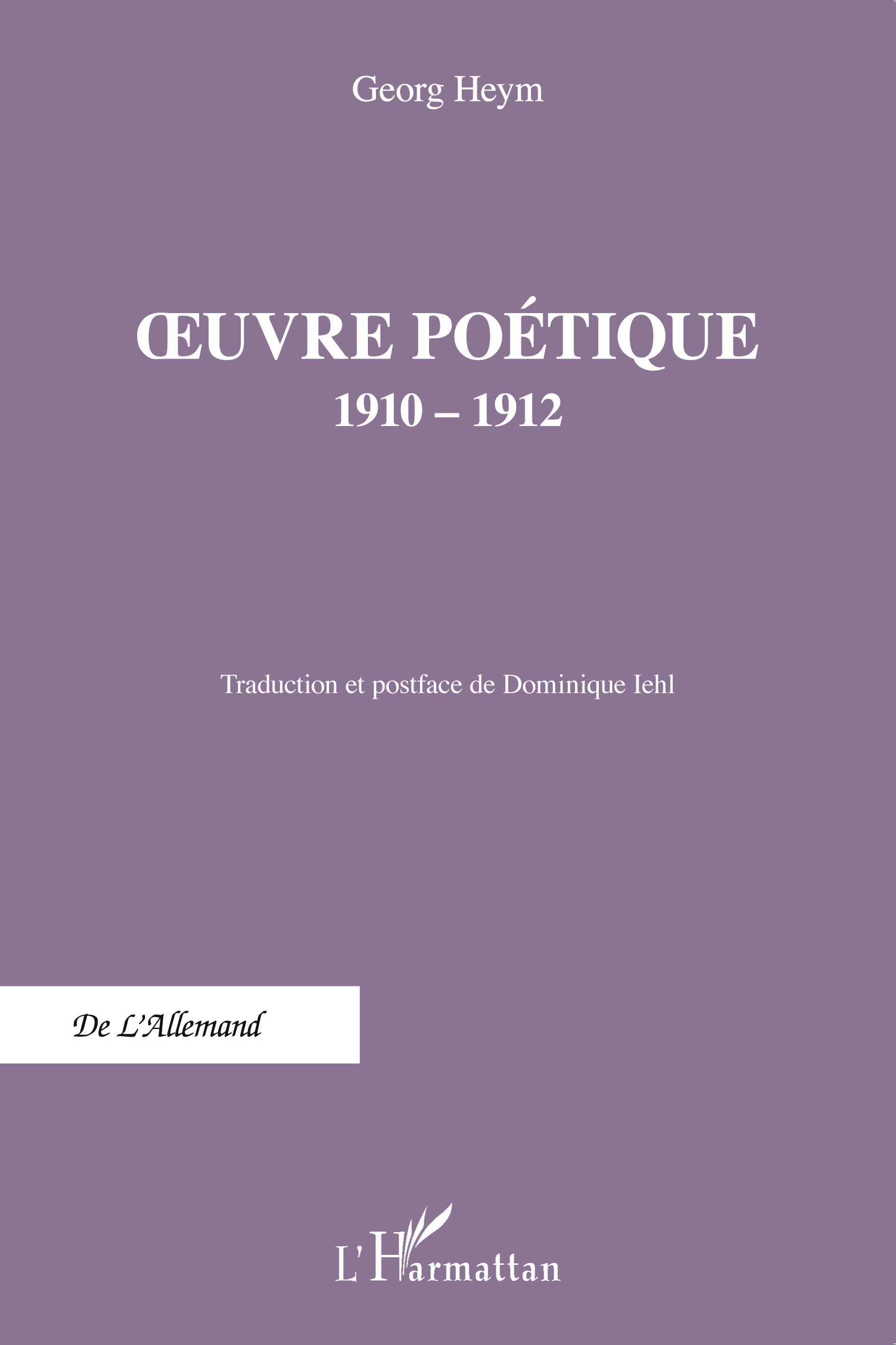 Vorderes Coverbild Oeuvre poétique 1910-1912