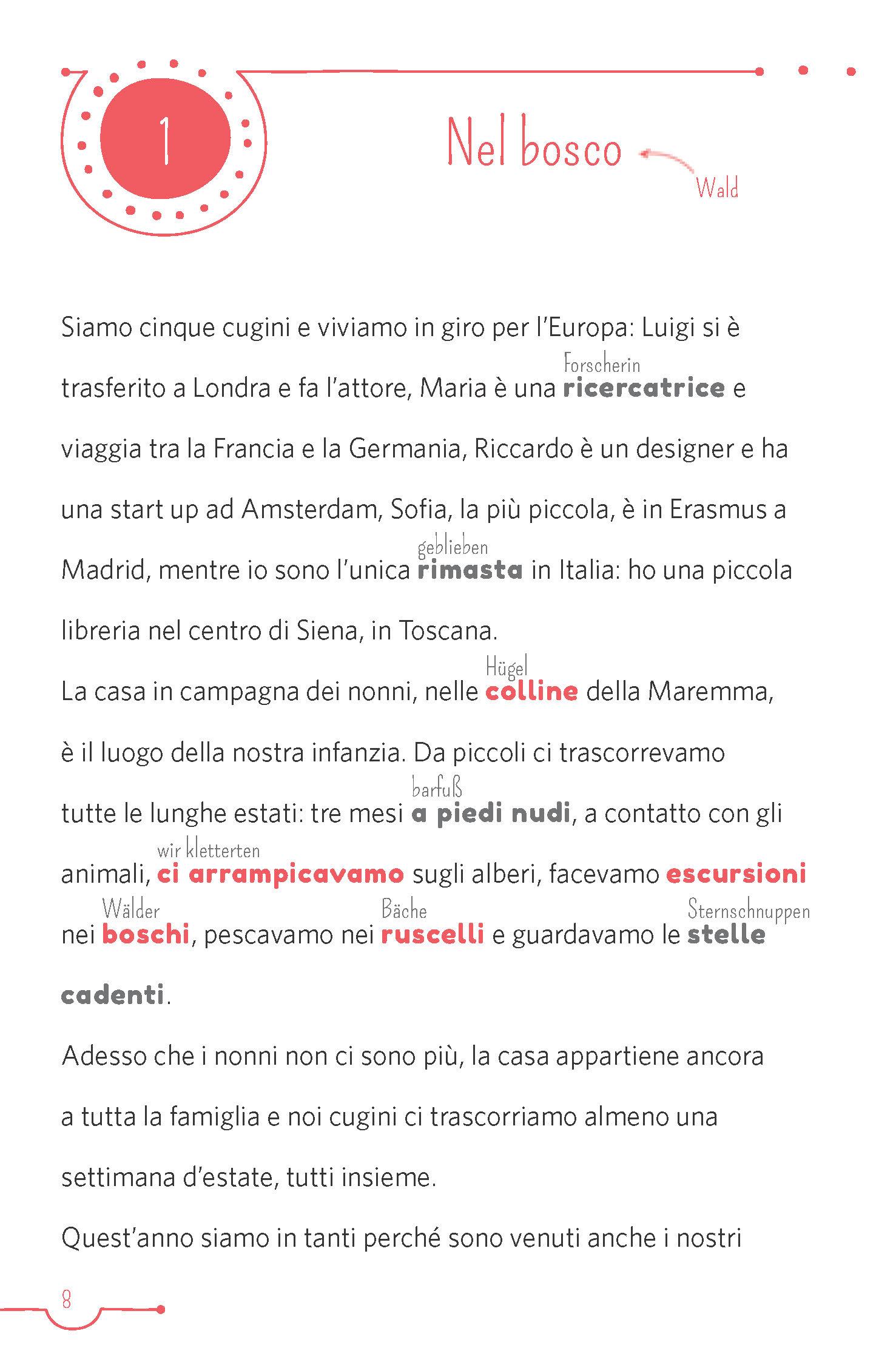 Beispielinhalt (Bild) PONS 10-Minuten-Lektüren Italienisch B1