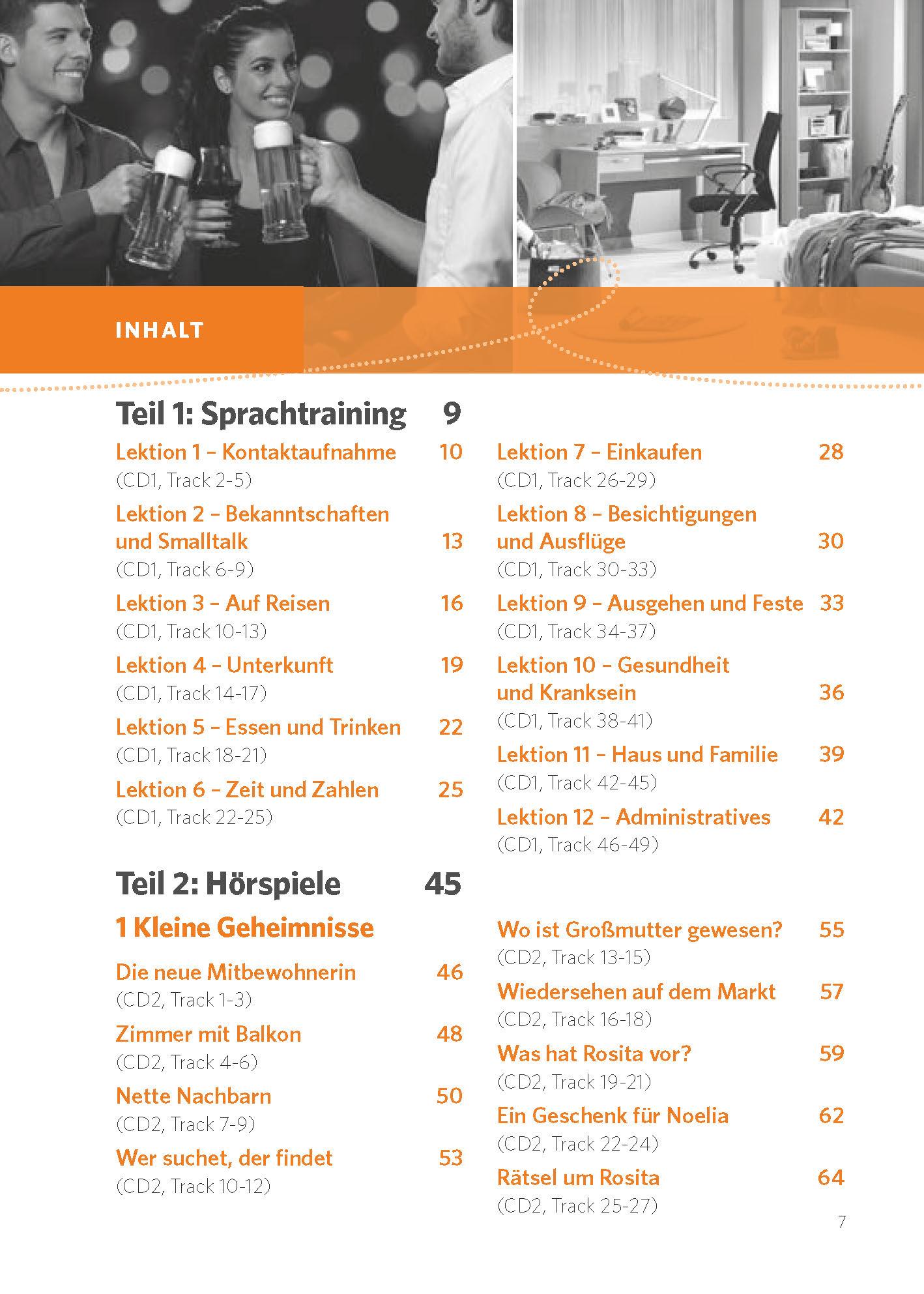 Beispielinhalt (Bild) PONS Audiotraining Plus Spanisch