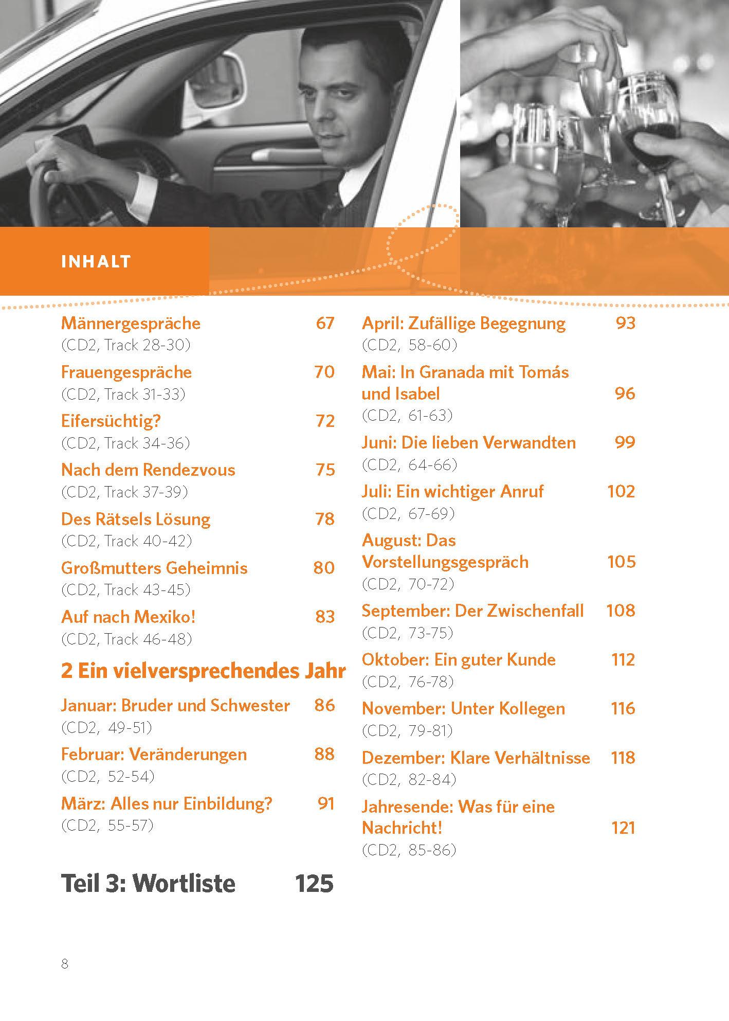 Beispielinhalt (Bild) PONS Audiotraining Plus Spanisch