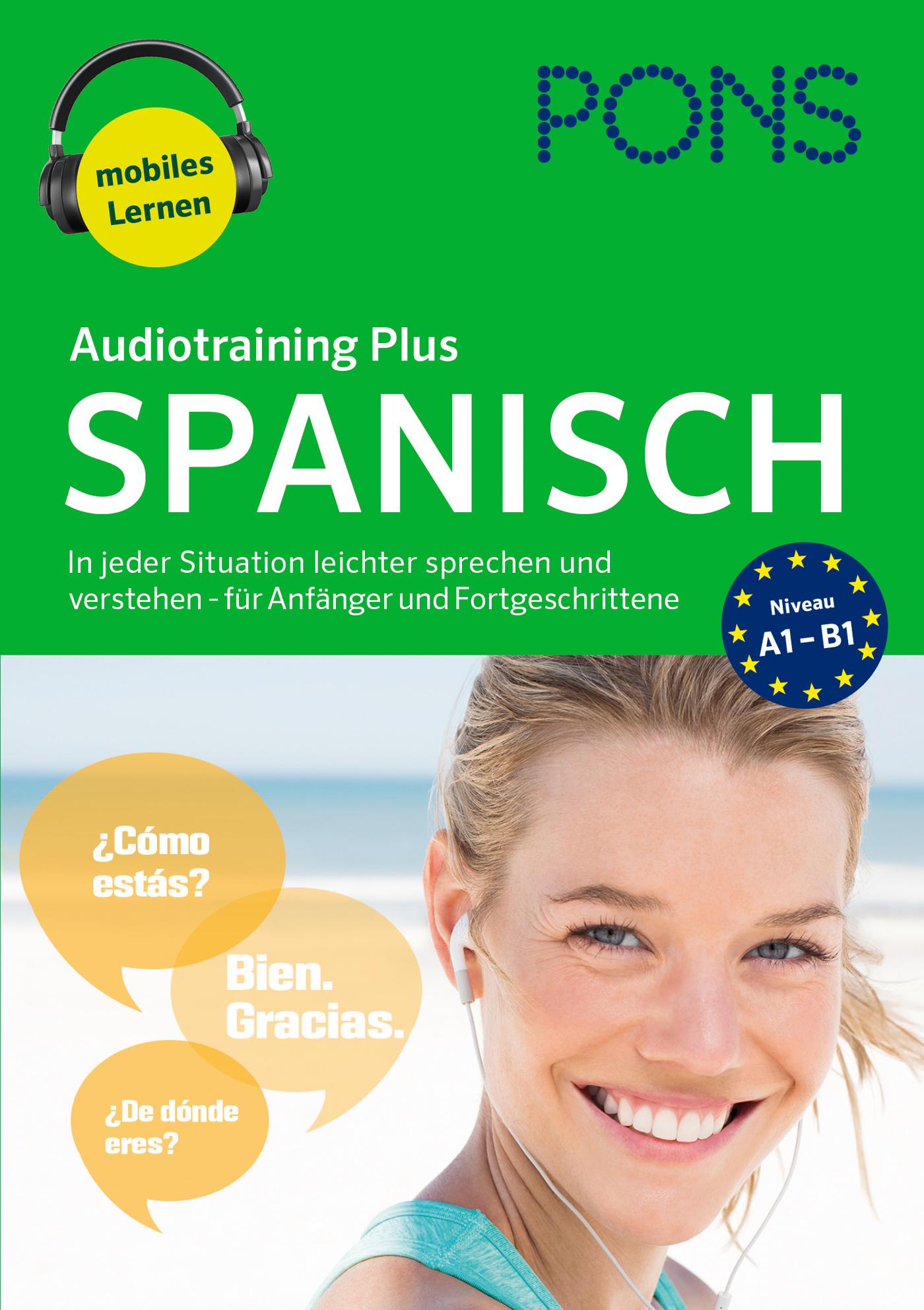 Vorderes Coverbild PONS Audiotraining Plus Spanisch