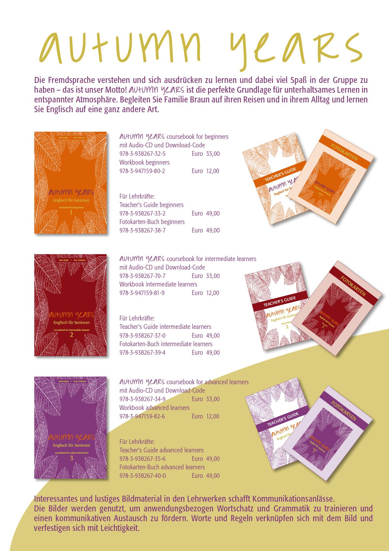 Beispielinhalt (Bild) Autumn Years - Englisch für Senioren 2 - Intermediate Learners - Workbook