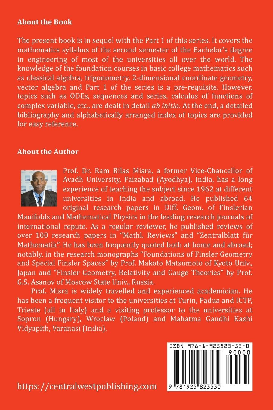 Rückseitencover Mathematics for Engineers and Physicists