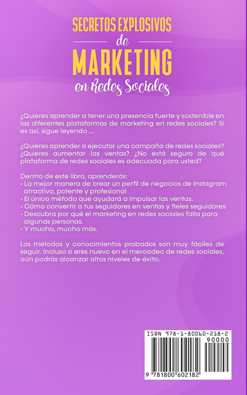 Rückseitencover Secretos Explosivos de Marketing en Redes Sociales