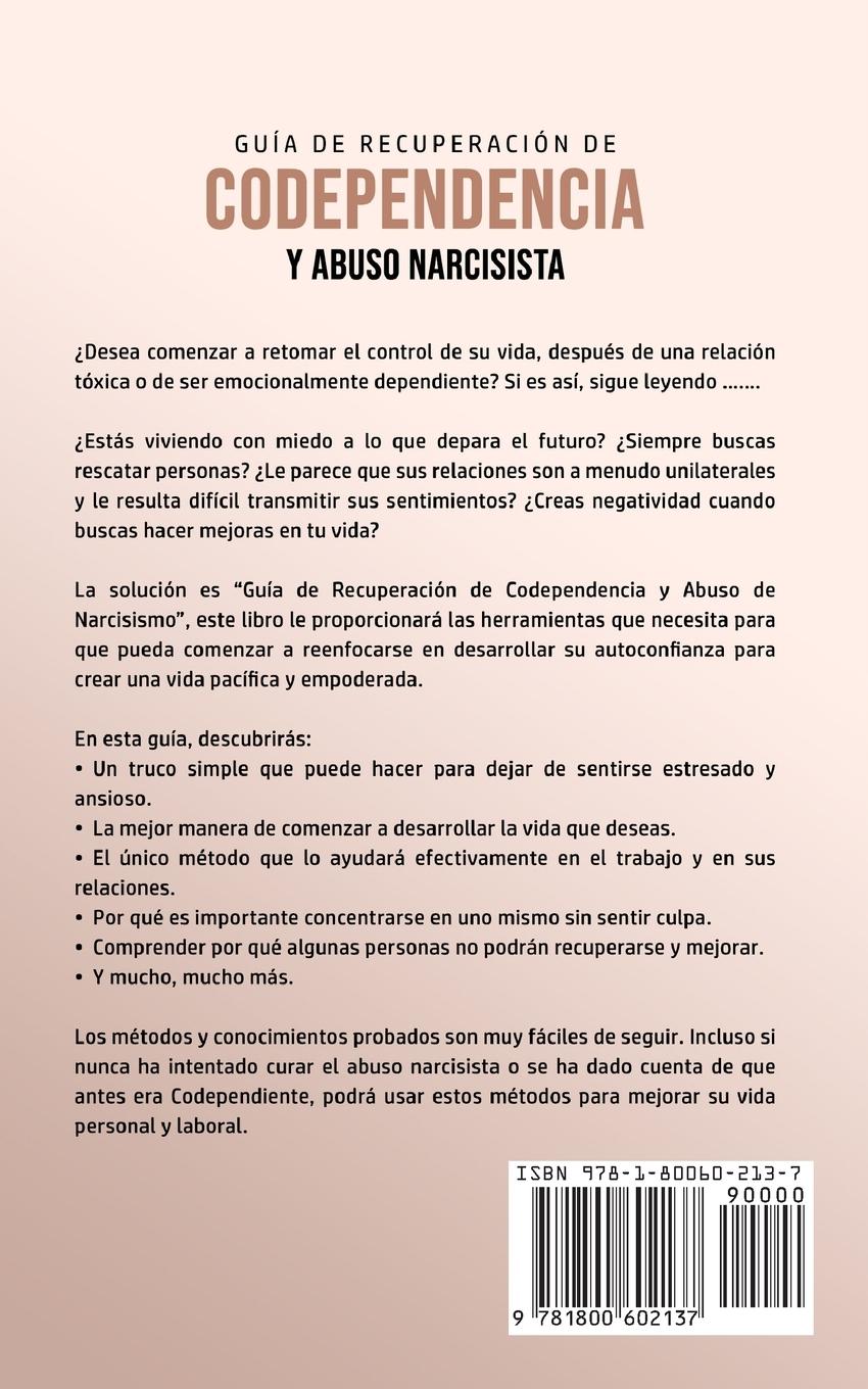 Rückseitencover Guía de Recuperación de Codependencia y Abuso Narcisista