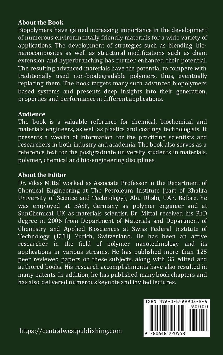 Rückseitencover Biopolymers Based Advanced Materials