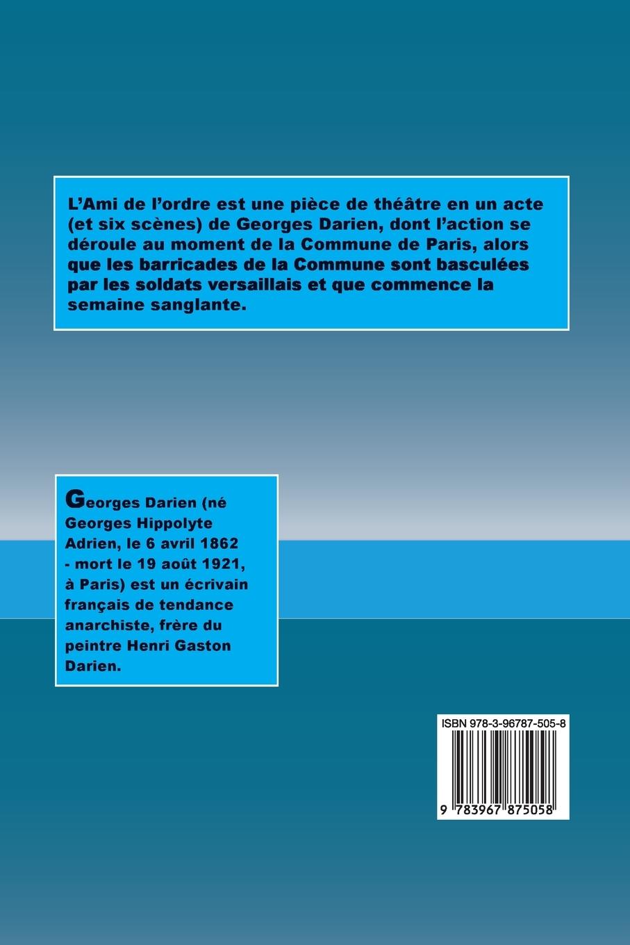 Rückseitencover L'Ami de l'ordre