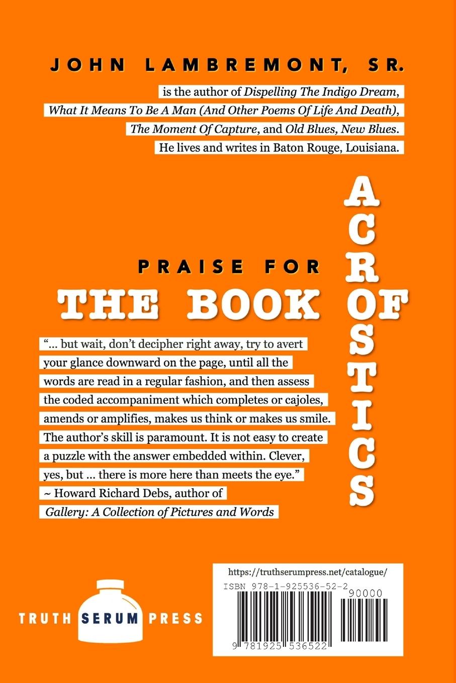 Rückseitencover The Book of Acrostics