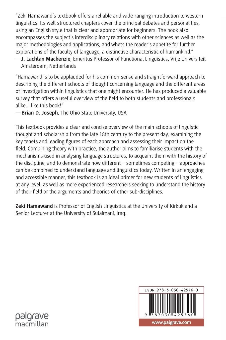 Rückseitencover Modern Schools of Linguistic Thought