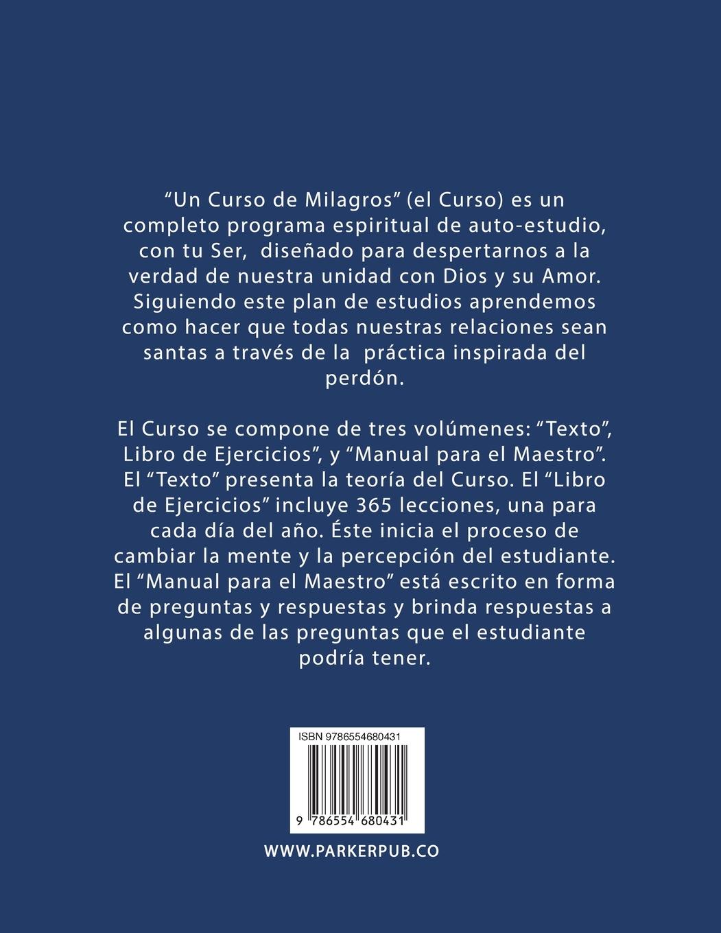 Rückseitencover Un Curso de Milagros