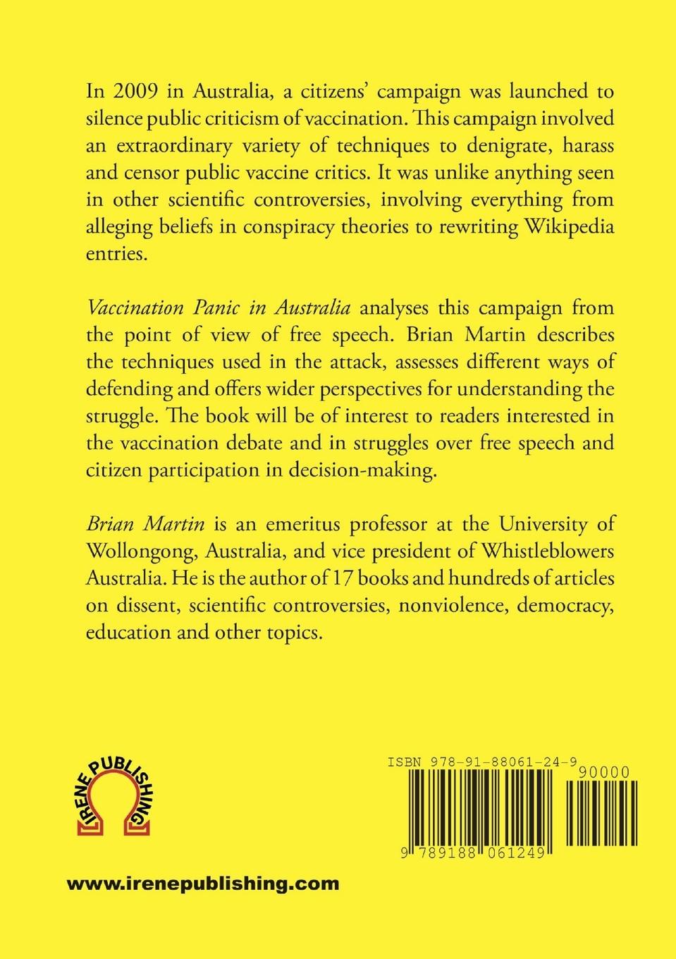 Rückseitencover Vaccination Panic in Australia