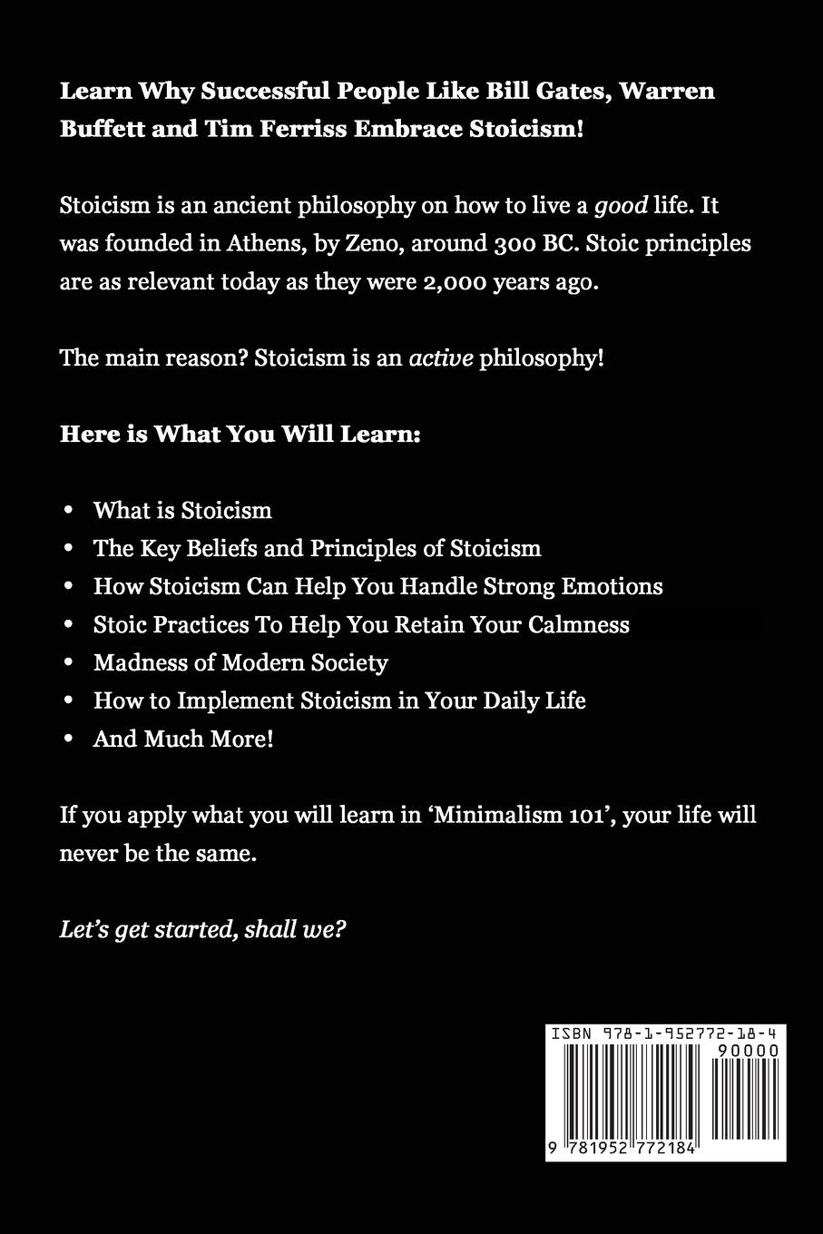 Rückseitencover Stoicism For Beginners