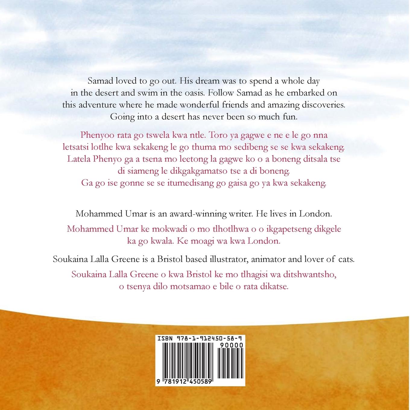 Rückseitencover Samad in the Desert. English-Setswana Bilingual Edition