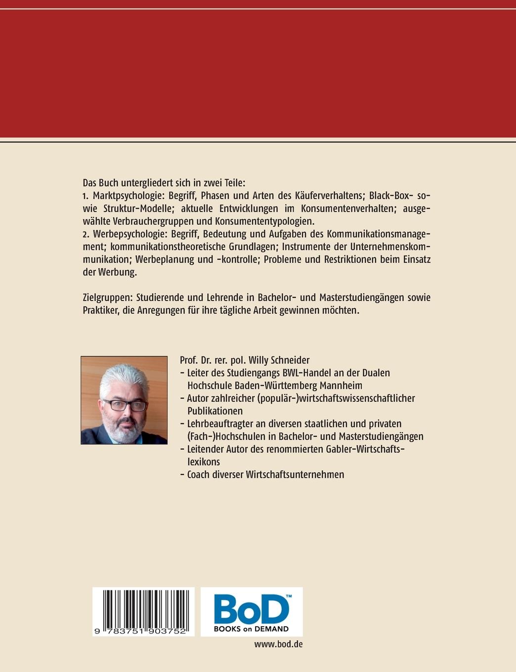 Rückseitencover Markt- und Werbepsychologie