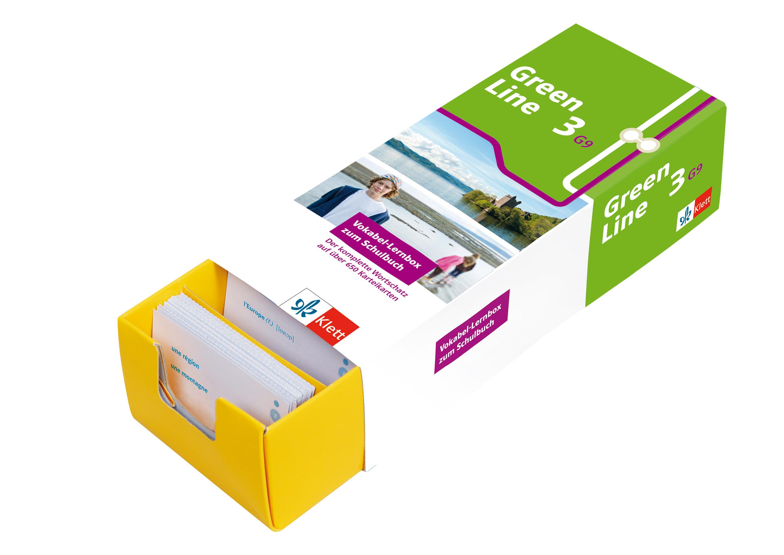 Vorderes Coverbild Green Line 3 G9 (Neue Ausgabe ab 2019) Klasse 7 Vokabel-Lernbox zum Schulbuch