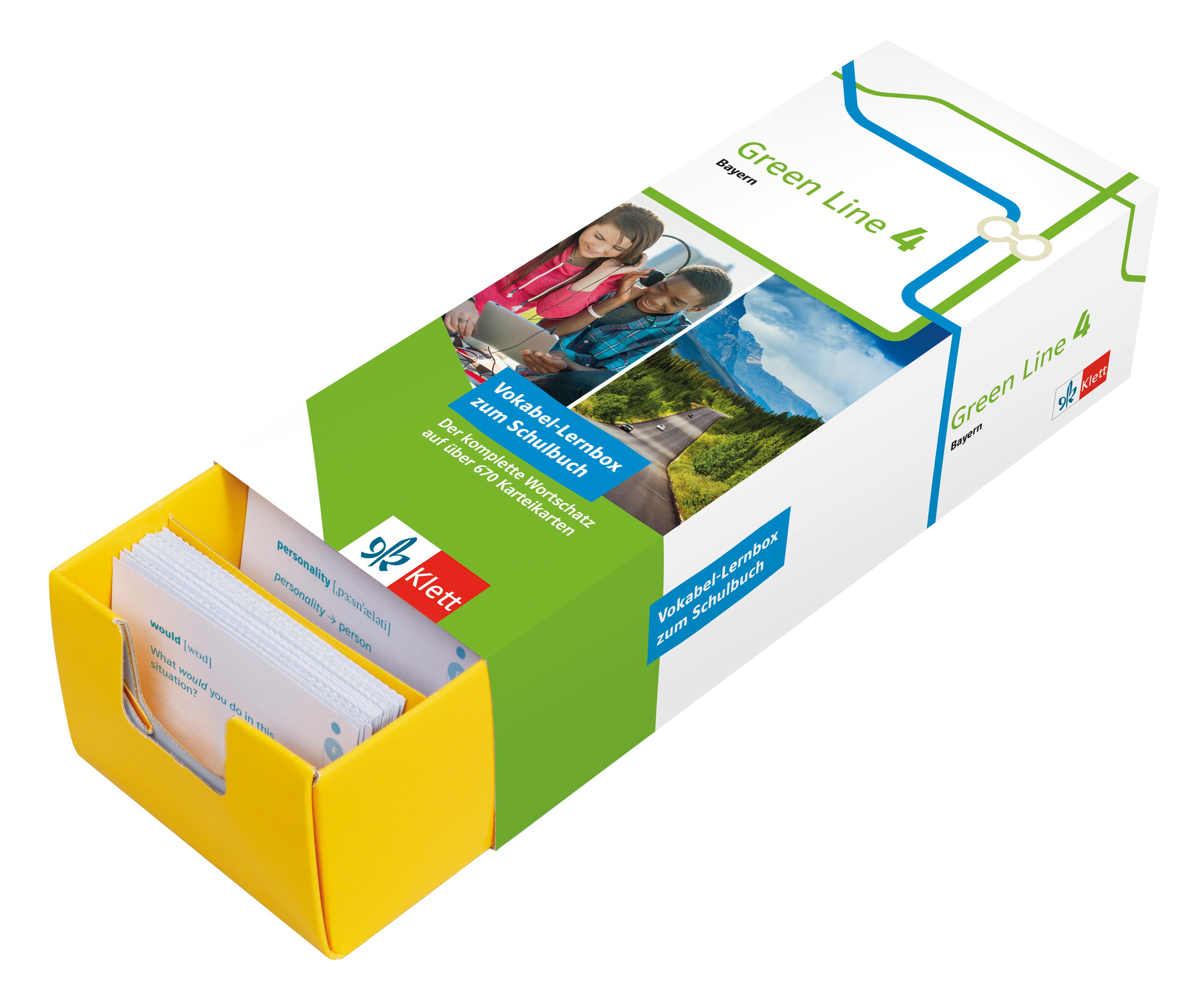 Vorderes Coverbild Klett Green Line 4 Bayern Klasse 8 Vokabel-Lernbox zum Schulbuch