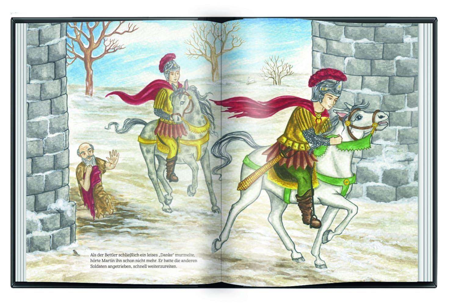 Beispielinhalt (Bild) Sankt Martin ritt durch Schnee und Wind