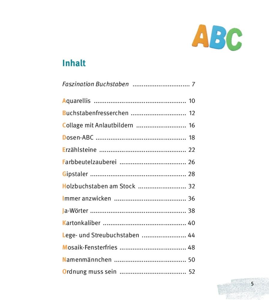 Beispielinhalt (Bild) Das kreative ABC-Buch
