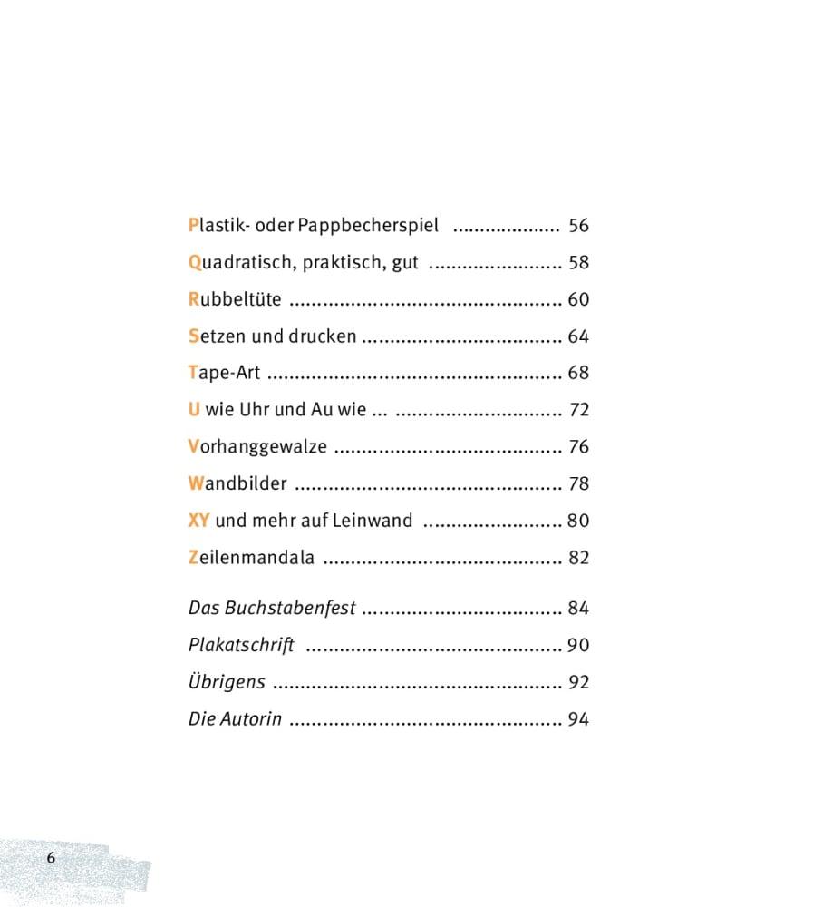 Beispielinhalt (Bild) Das kreative ABC-Buch