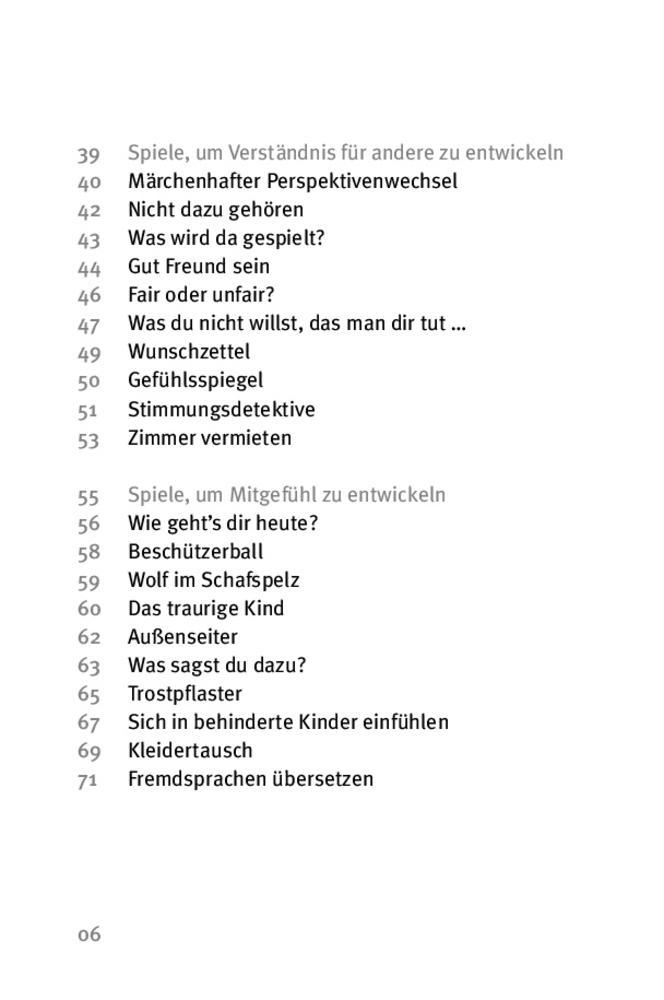 Beispielinhalt (Bild) Die 50 besten Spiele für mehr Empathie
