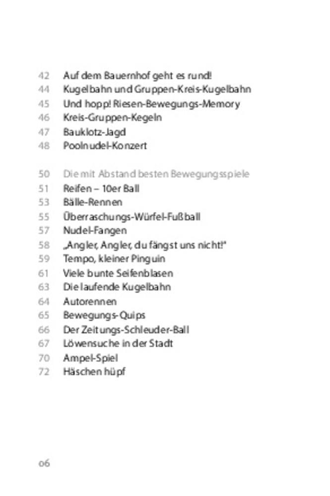 Beispielinhalt (Bild) Die 50 besten Gruppenspiele mit Abstand