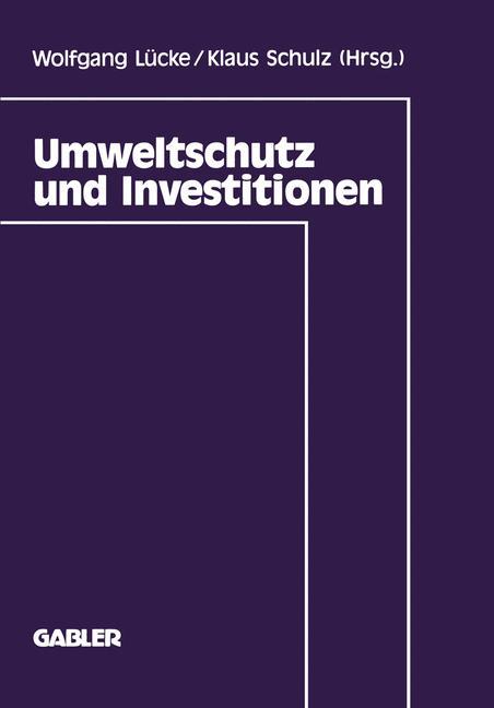 Vorderes Coverbild Umweltschutz und Investitionen