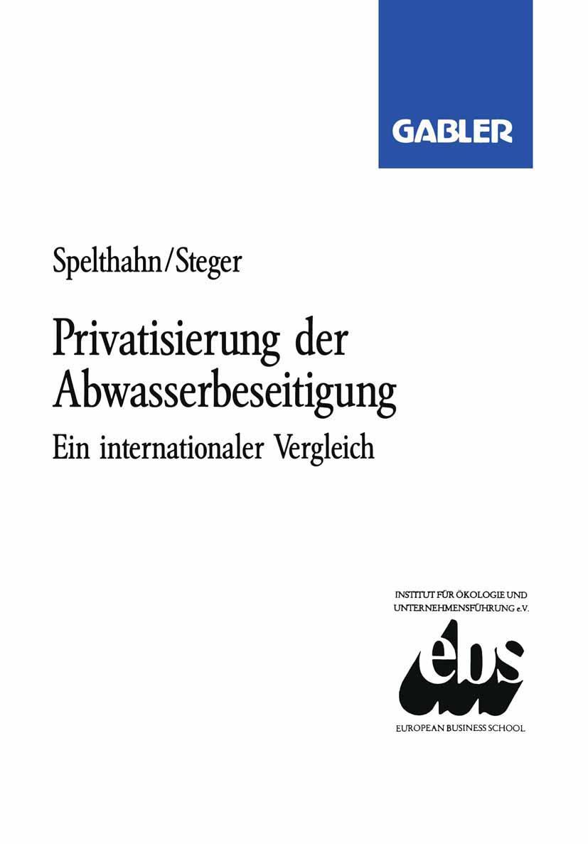 Vorderes Coverbild Privatisierung der Abwasserbeseitigung