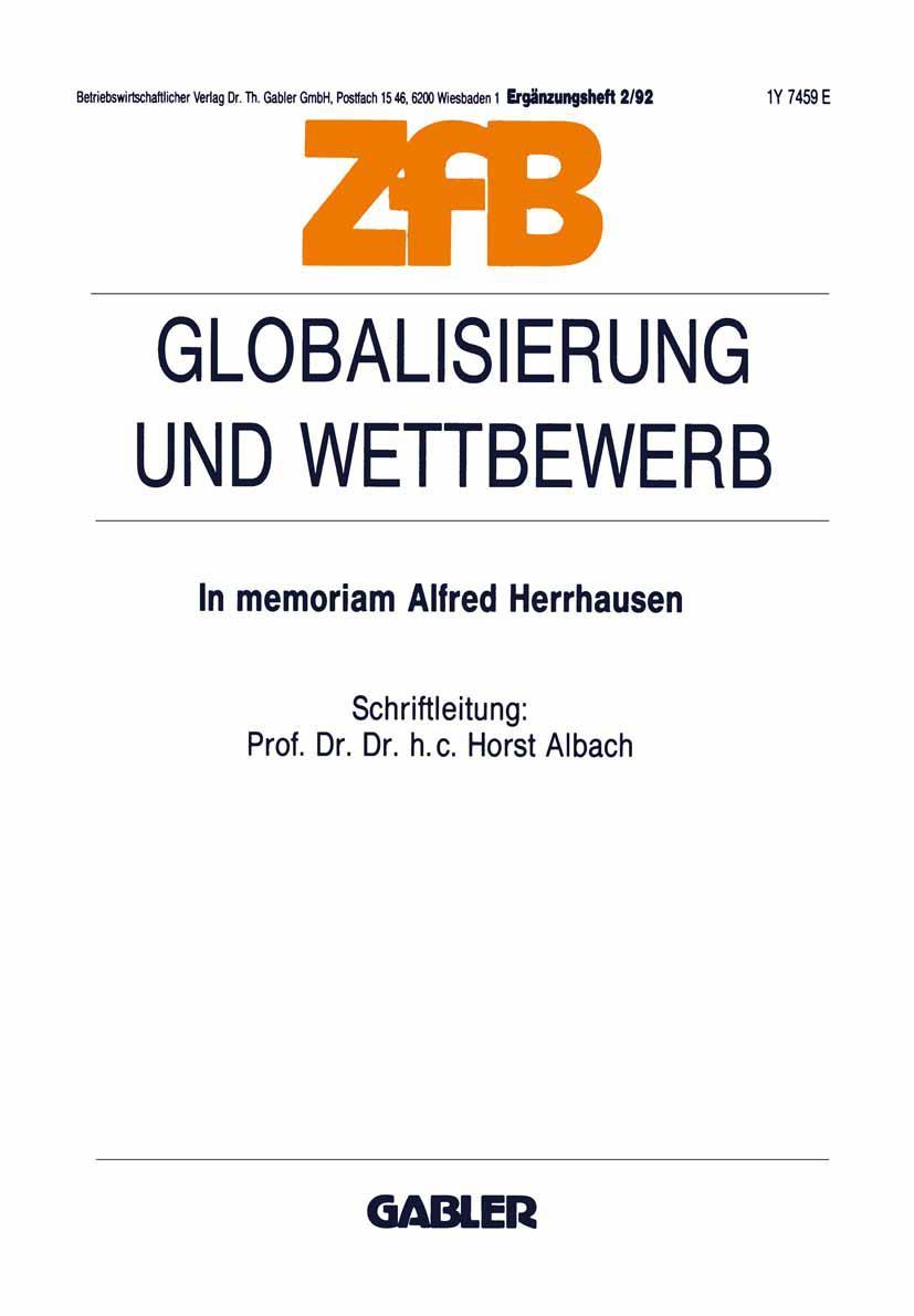 Vorderes Coverbild Globalisierung und Wettbewerb