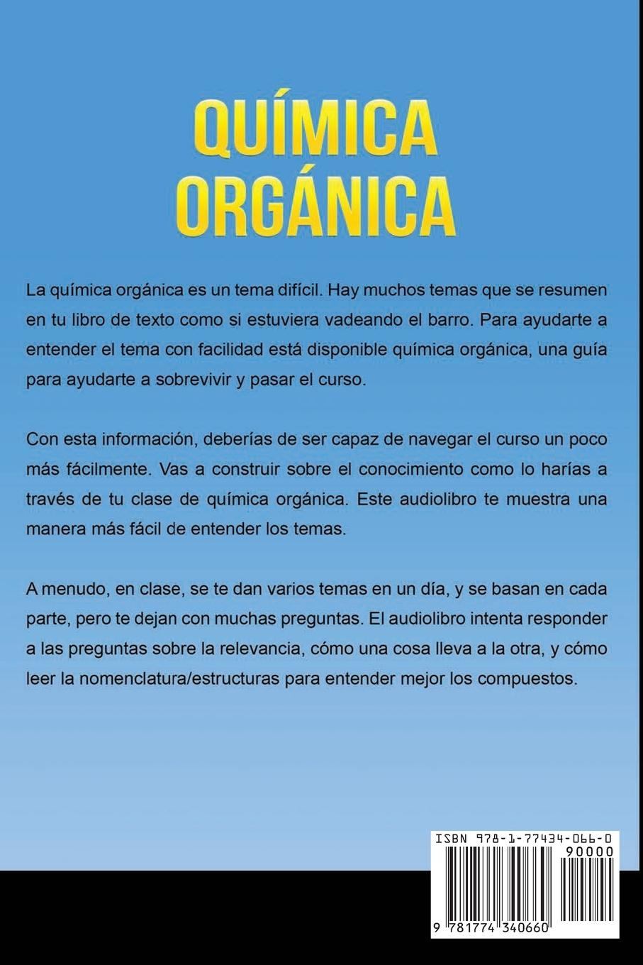 Rückseitencover Química Orgánica