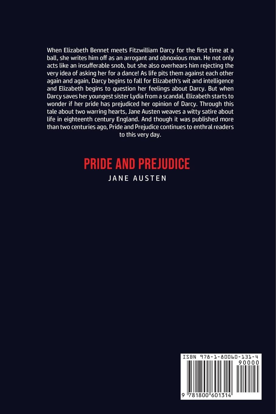 Rückseitencover Pride and Prejudice