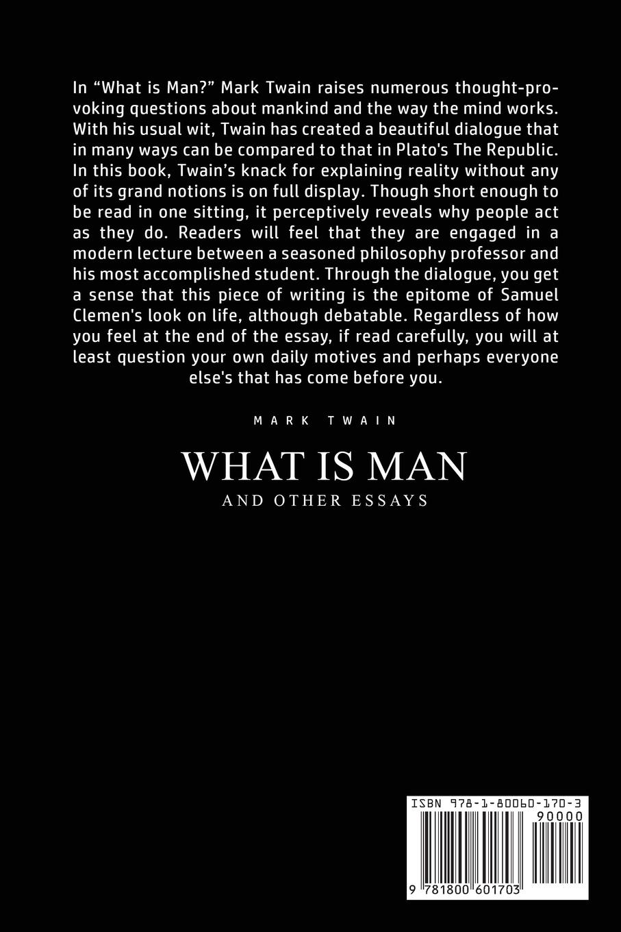 Rückseitencover What Is Man? And Other Essays