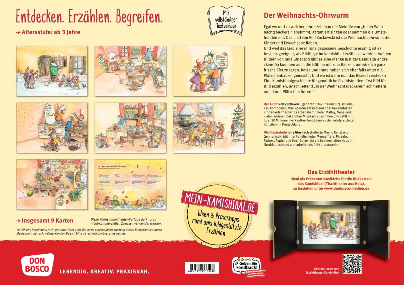 Beispielinhalt (Bild) In der Weihnachtsbäckerei. Kamishibai Bildkartenset