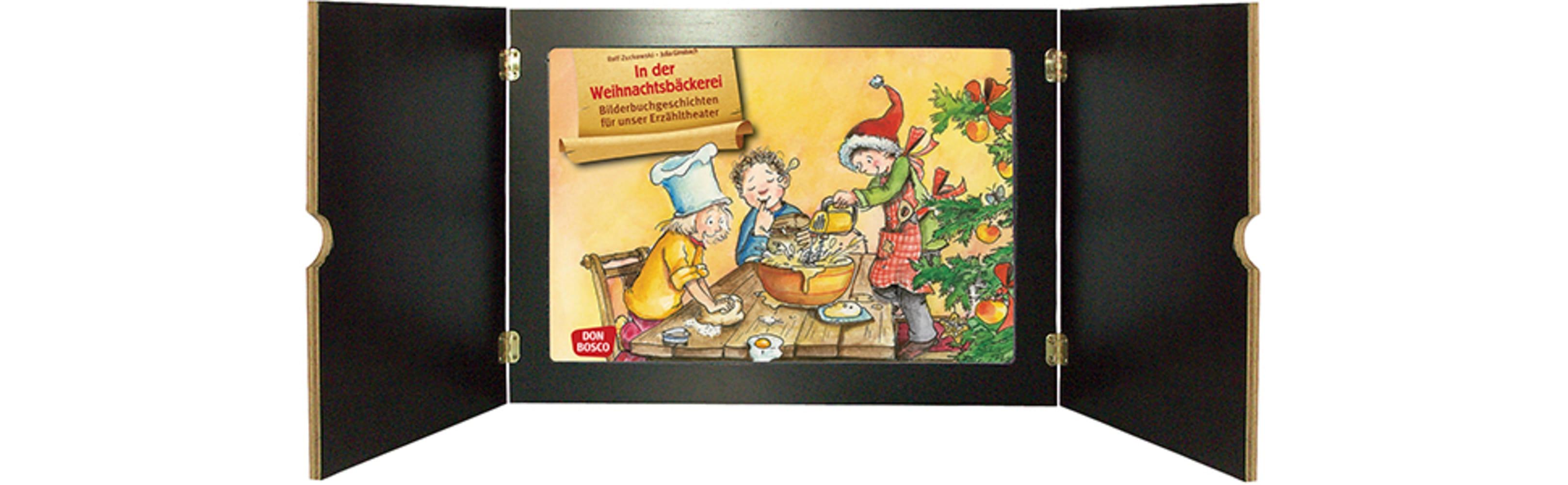 Beispielinhalt (Bild) In der Weihnachtsbäckerei. Kamishibai Bildkartenset