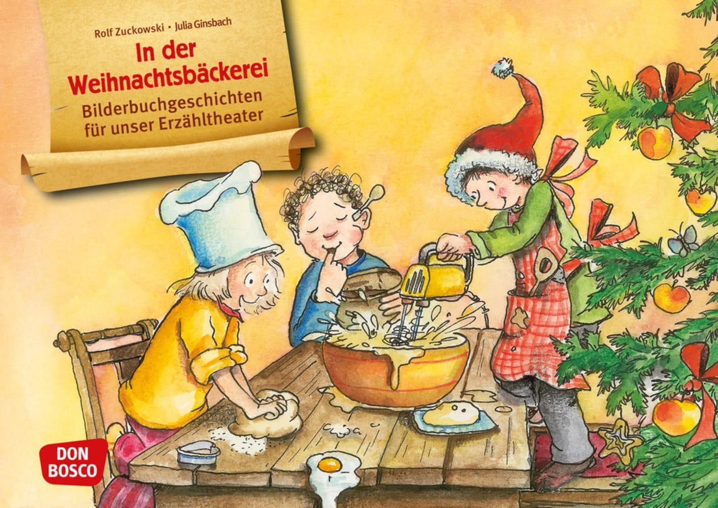 Vorderes Coverbild In der Weihnachtsbäckerei. Kamishibai Bildkartenset