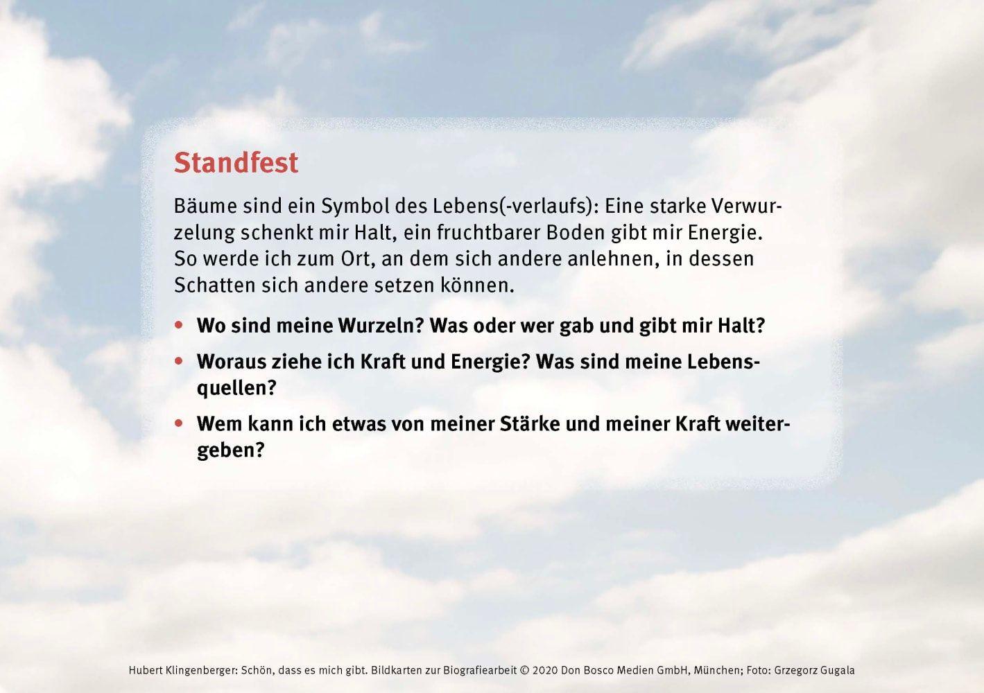 Beispielinhalt (Bild) Schön, dass es mich gibt. Bildkarten zur Biografiearbeit