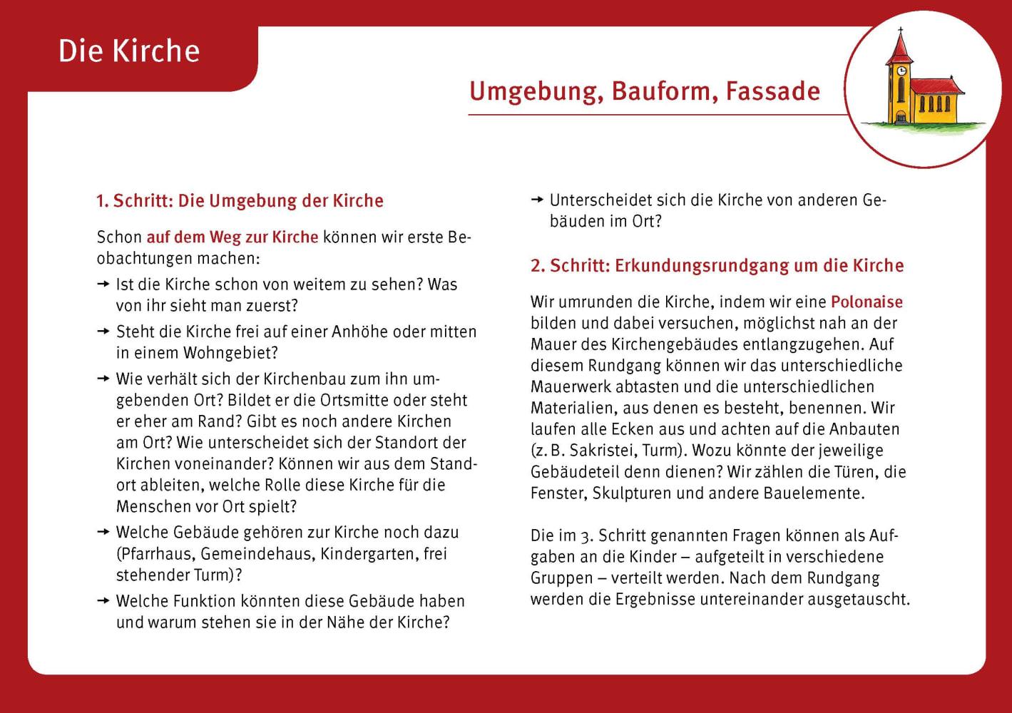 Beispielinhalt (Bild) Kinder entdecken den Kirchenraum