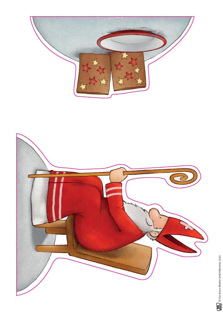 Beispielinhalt (Bild) Emma und Paul feiern Nikolaus.