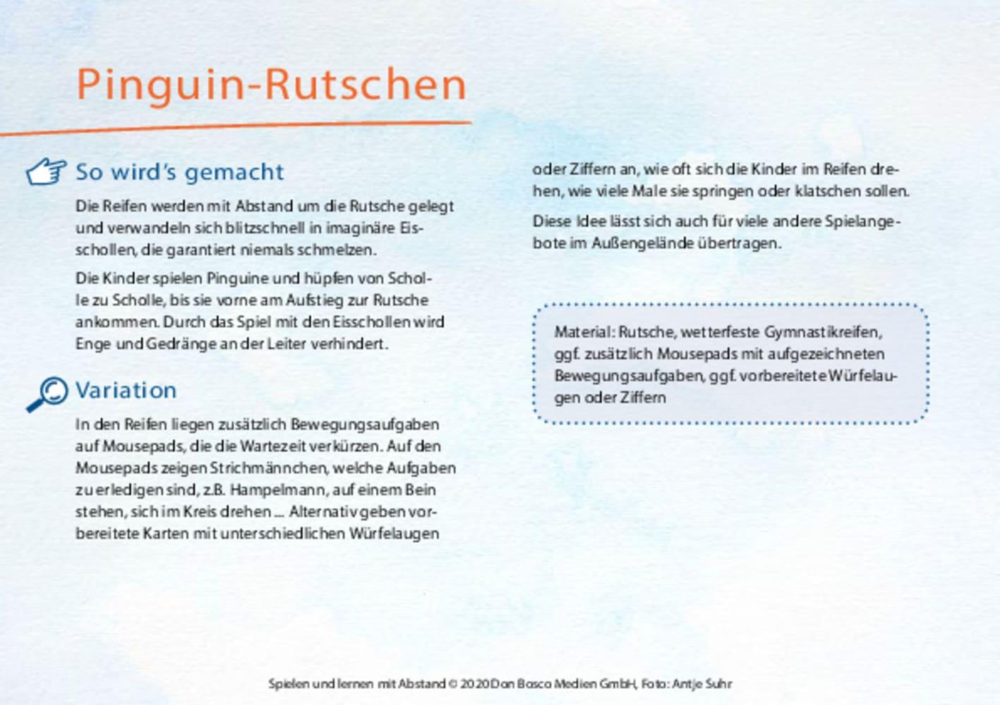 Beispielinhalt (Bild) Spielen und lernen mit Abstand - Praxisideen für drinnen und draußen