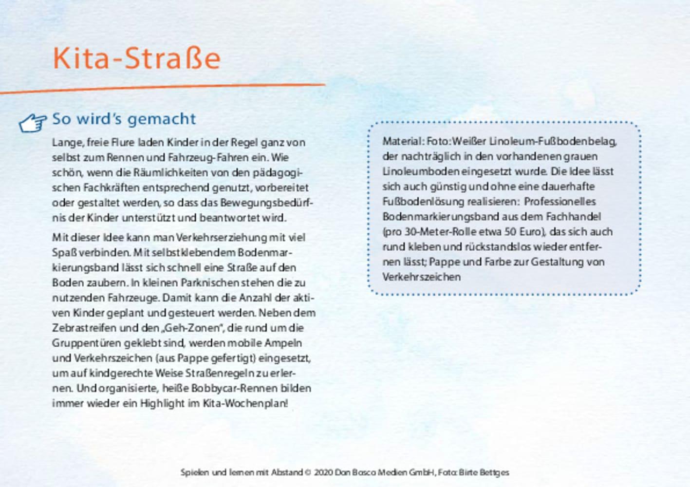 Beispielinhalt (Bild) Spielen und lernen mit Abstand - Praxisideen für drinnen und draußen